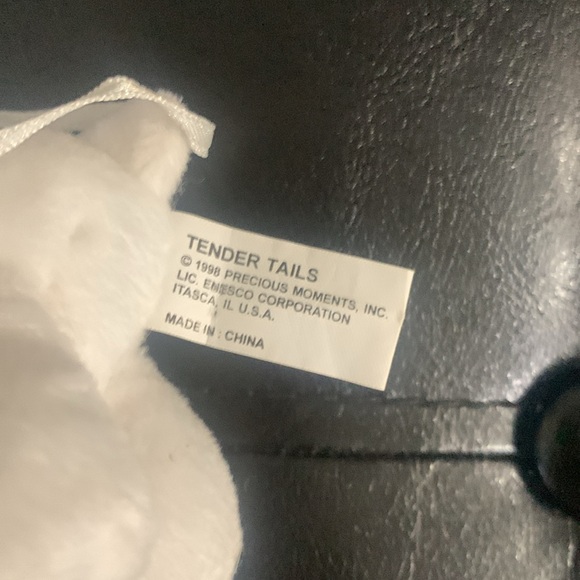 Precious Moments Tiny Tender Tails Baby Polar Teddy Bear Plush Beanie Ornament - Picture 7 of 8